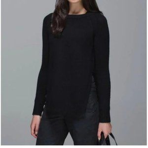 Lululemon Yin to you merino wool sweater split hem yoga performance athletic 6